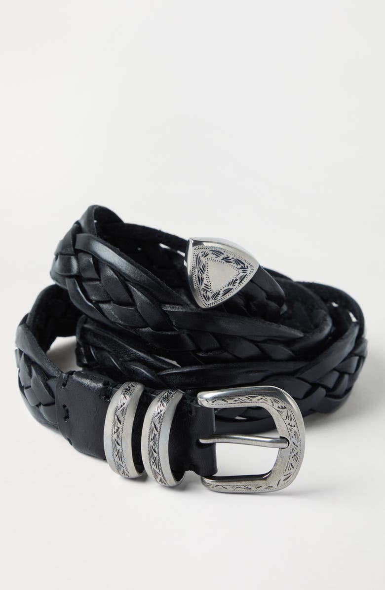 Brunello Cucinelli Belt with detailed buckle, Alternate, color, Black