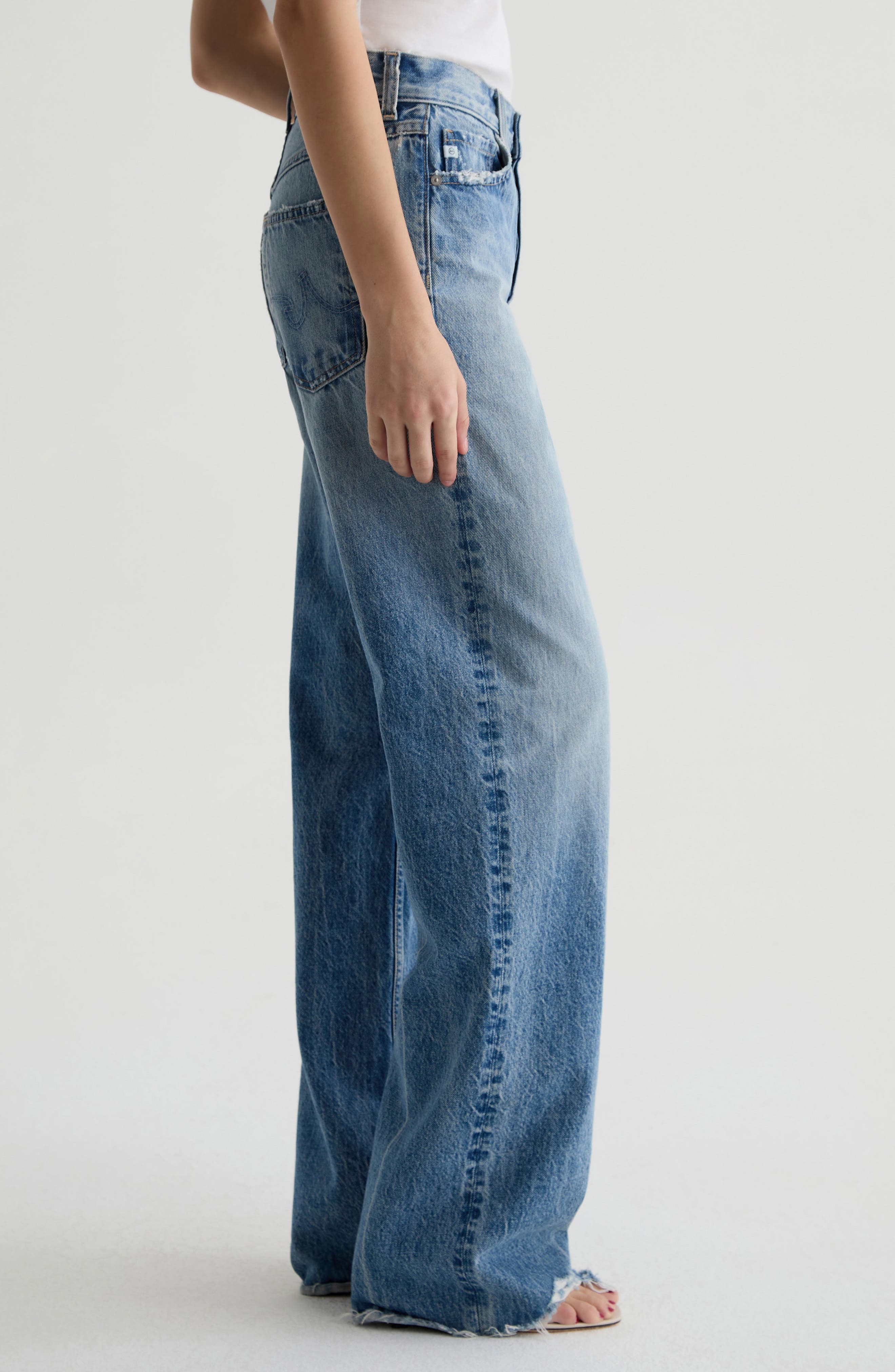 Женские AG Billie Low Waist Straight Leg Jeans — фото 3