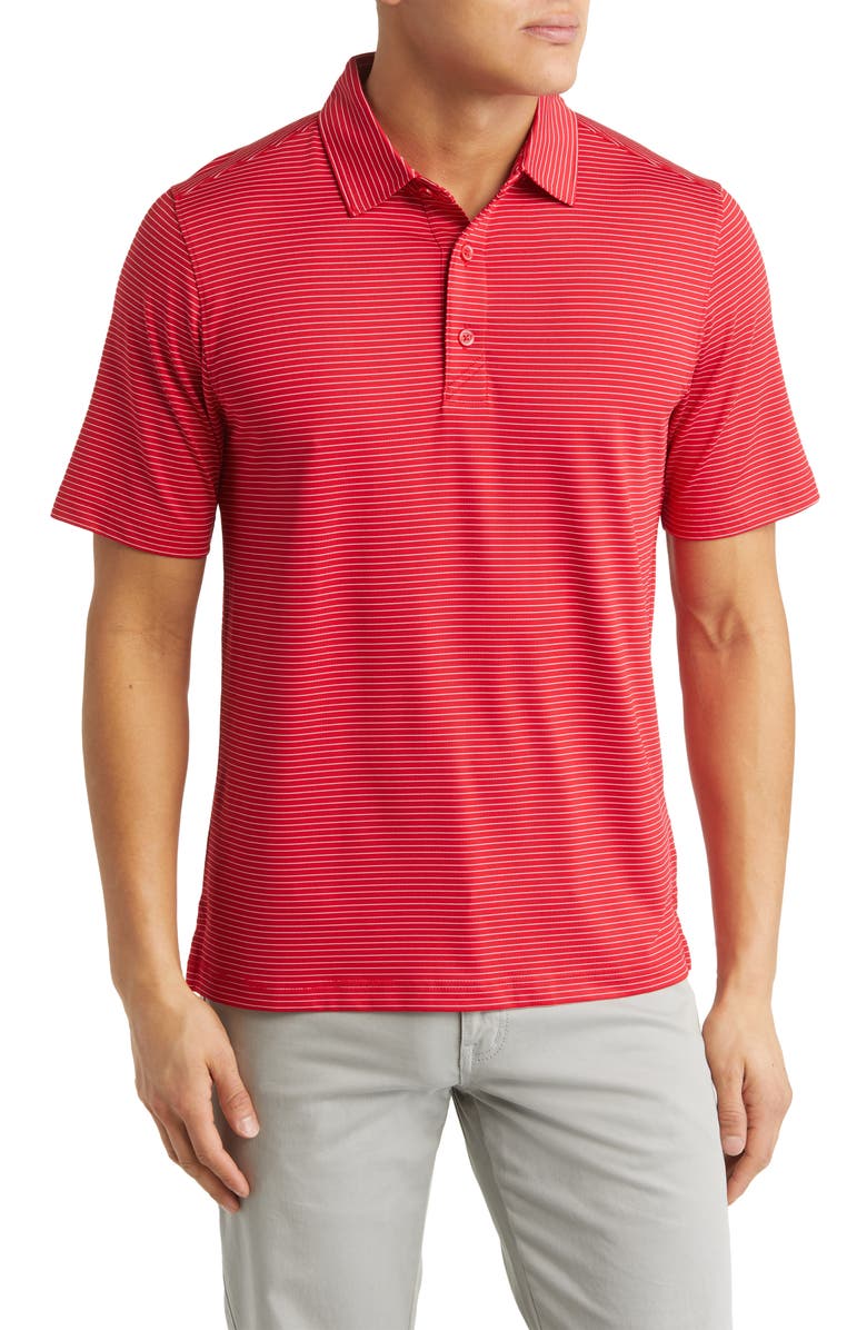 Cutter & Buck Forge Pencil Stripe Polo, Main, color, Red