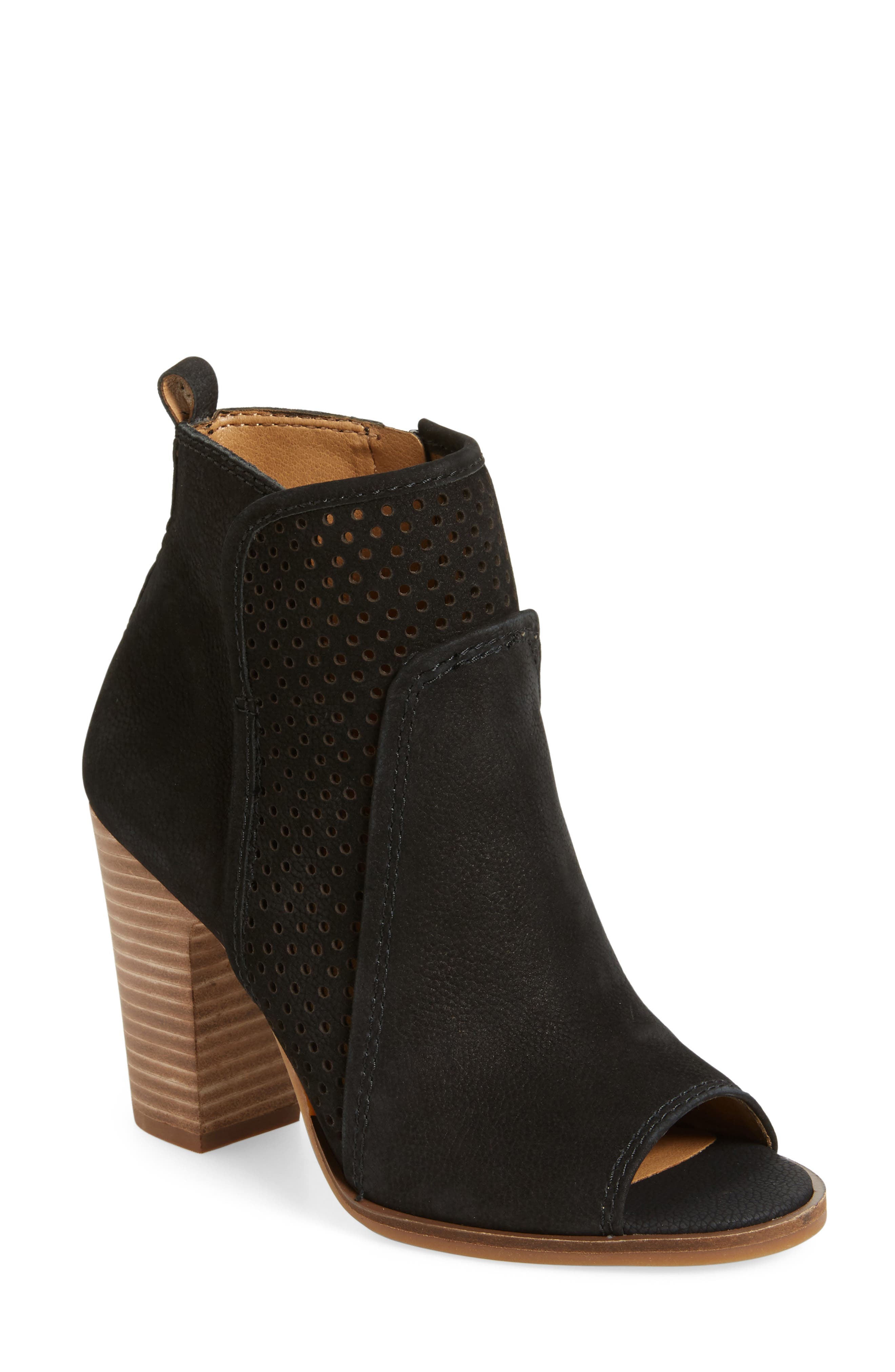 Lucky Brand Lakmeh Peep Toe Bootie, Main, color, 