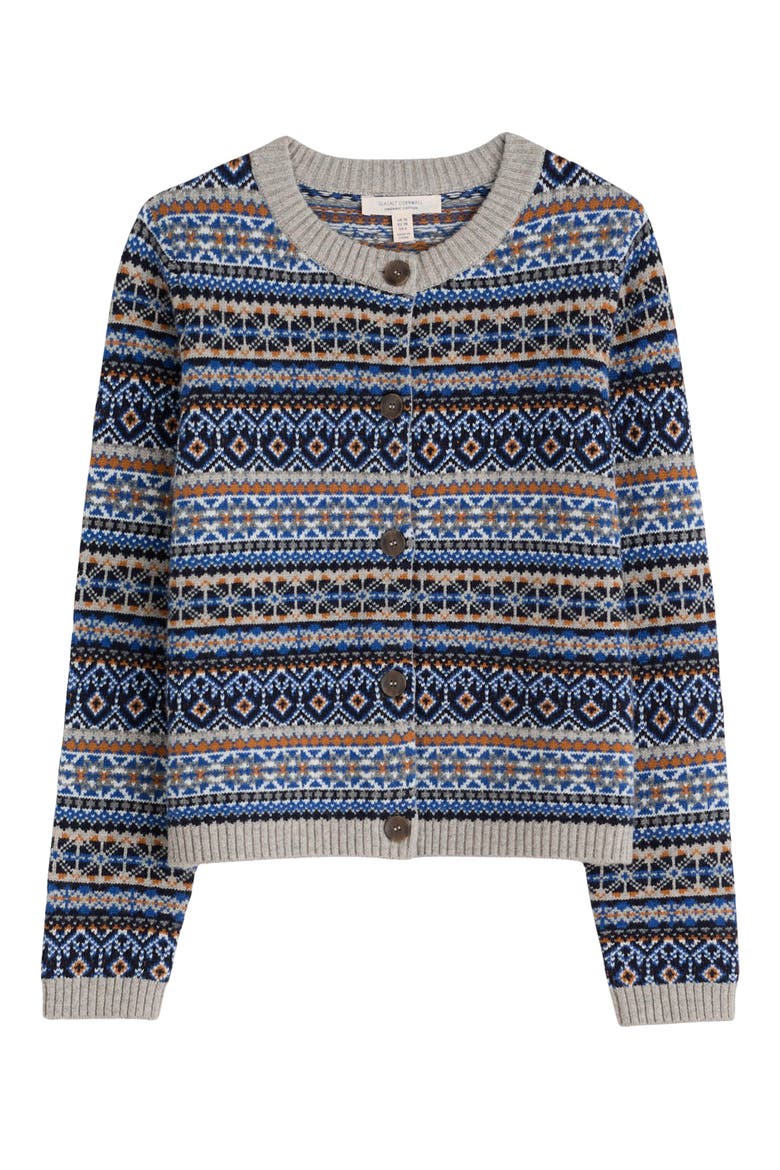 Percella Cove Fair Isle Merino Wool Blend Cardigan, Alternate, color, OPEN GARDEN SHALLOWS MULTI