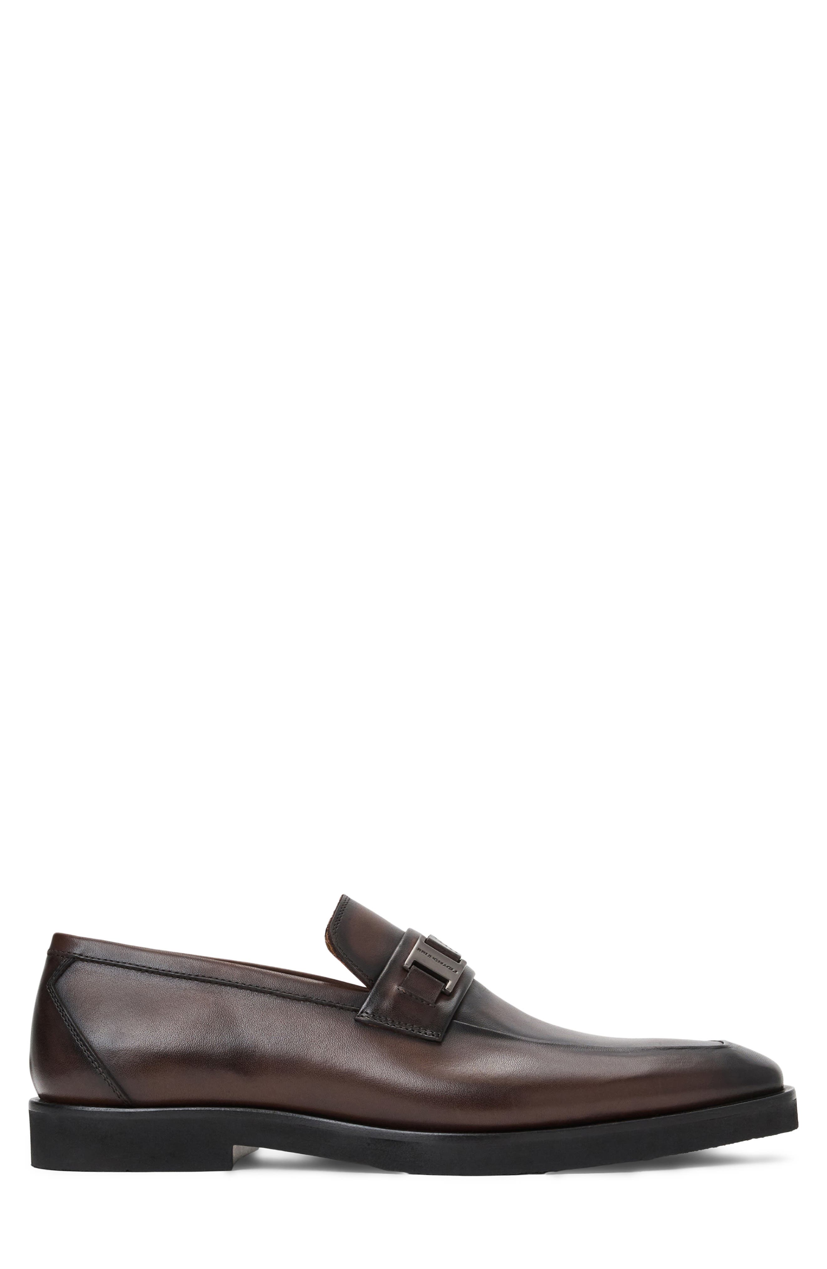 Roma Bit Loafer, Alternate, color, DARK BROWN CALF