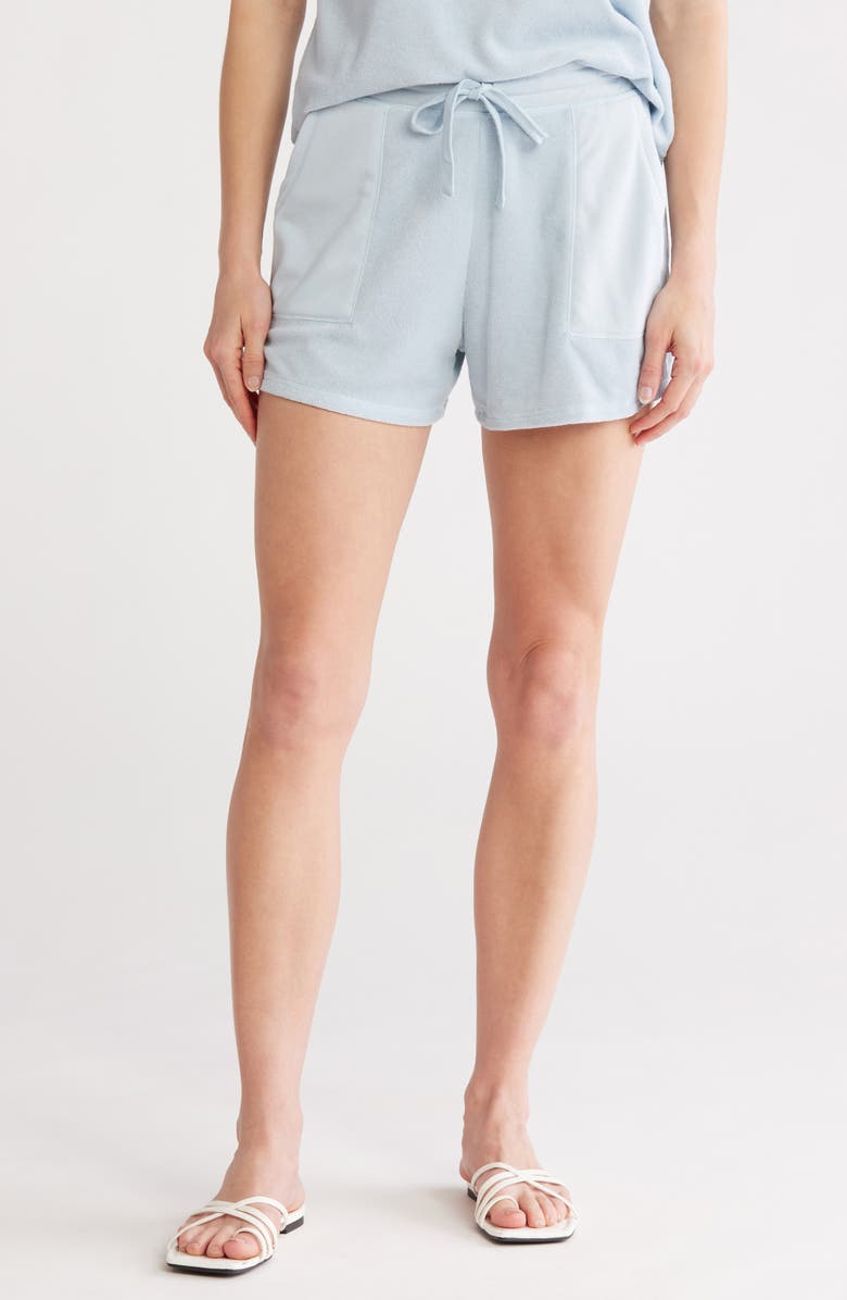 Splendid Terry Drawstring Shorts, Main, color, 