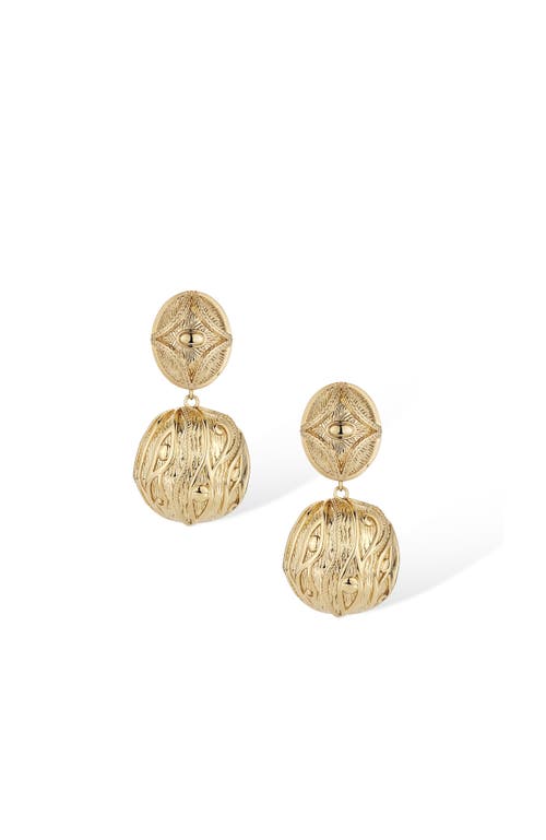 Rc Retro Chic Amulet Eye Earrings In Gold