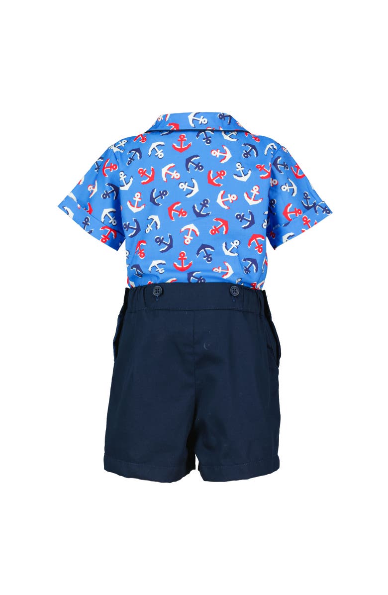 Rachel Riley Anchor Shirt & Short Set, Alternate, color, 
