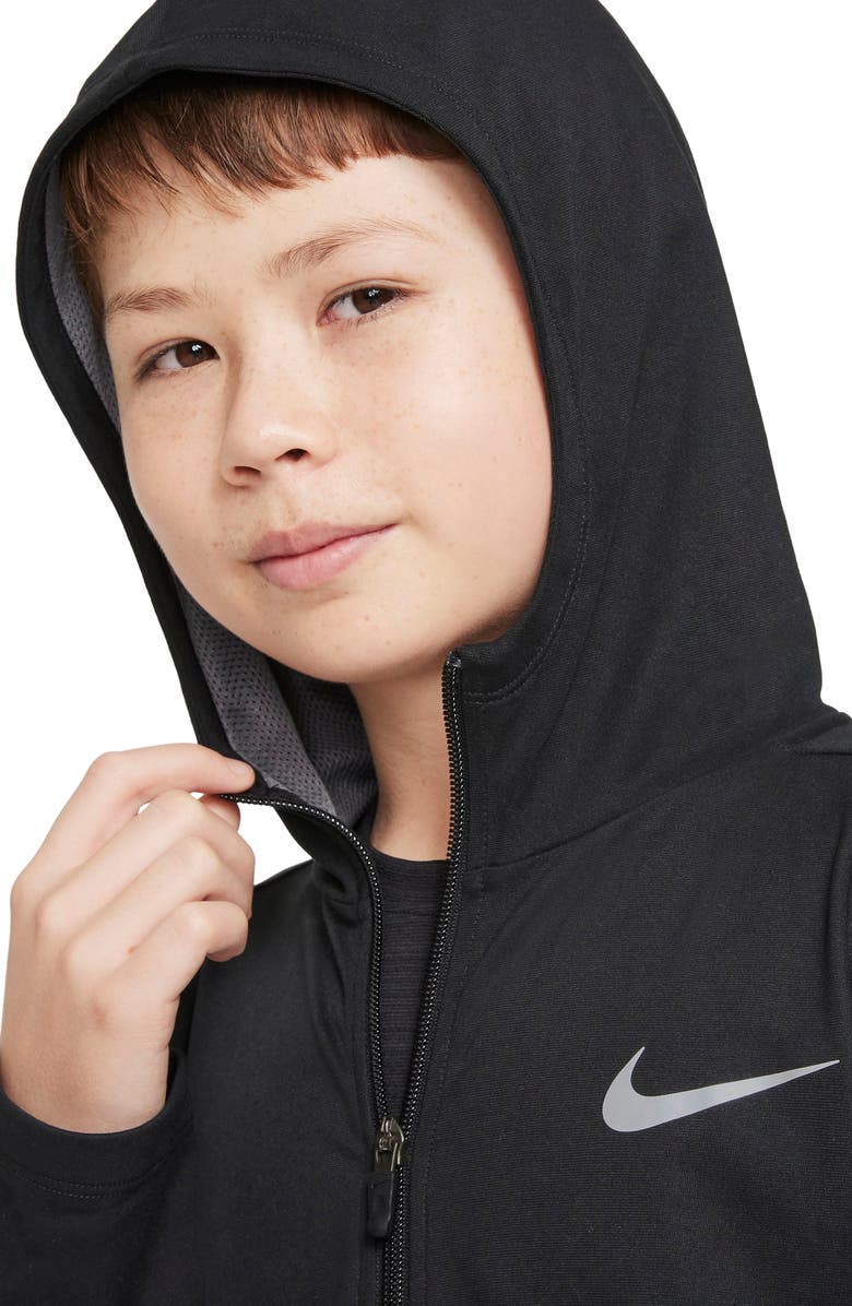 Nike Kids' Dri-FIT Zip Training Hoodie, Alternate, color, 
