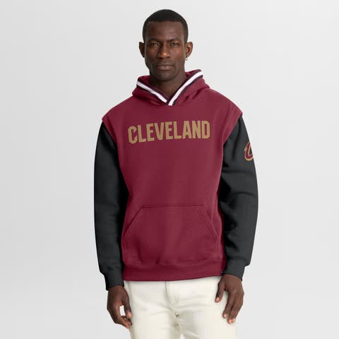 Men's Fanatics  Wine/Black Cleveland Cavaliers Half Court Shot Clock Fastbreak Hoodie