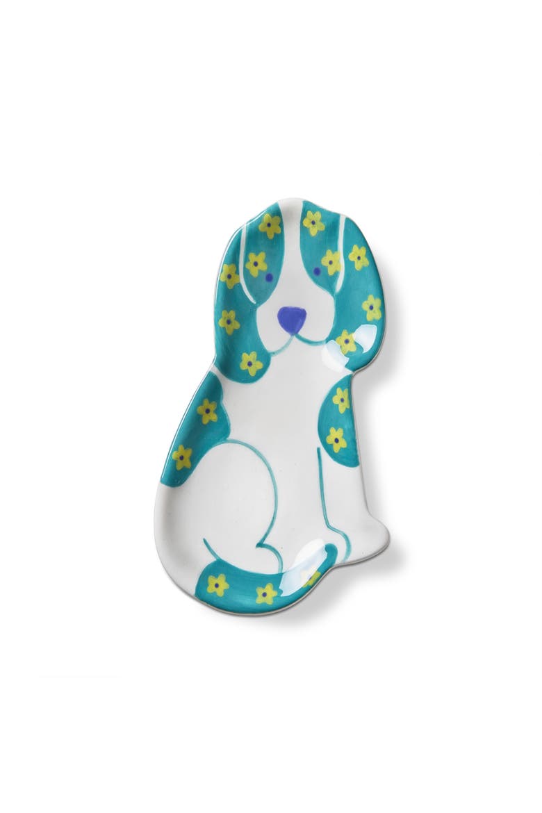 Dog Trinket Dish Multi Ceramic Everyday, Main, color, Blue