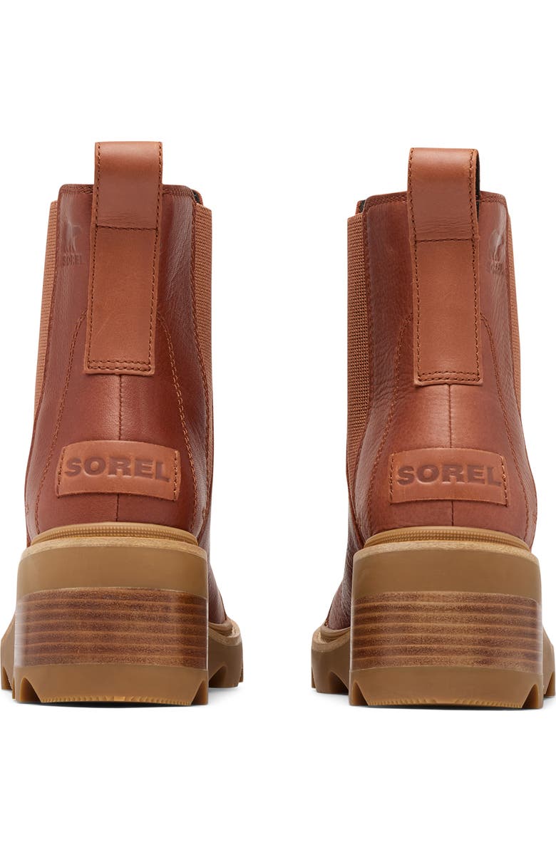 SOREL Joan Now Waterproof Chelsea Boot, Alternate, color, Rustic Brown/ Gum