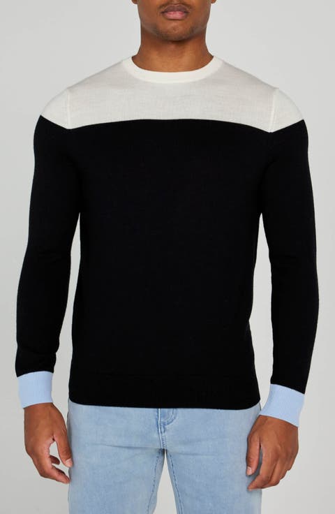 Boynton Colorblock Merino Wool Crewneck Sweater