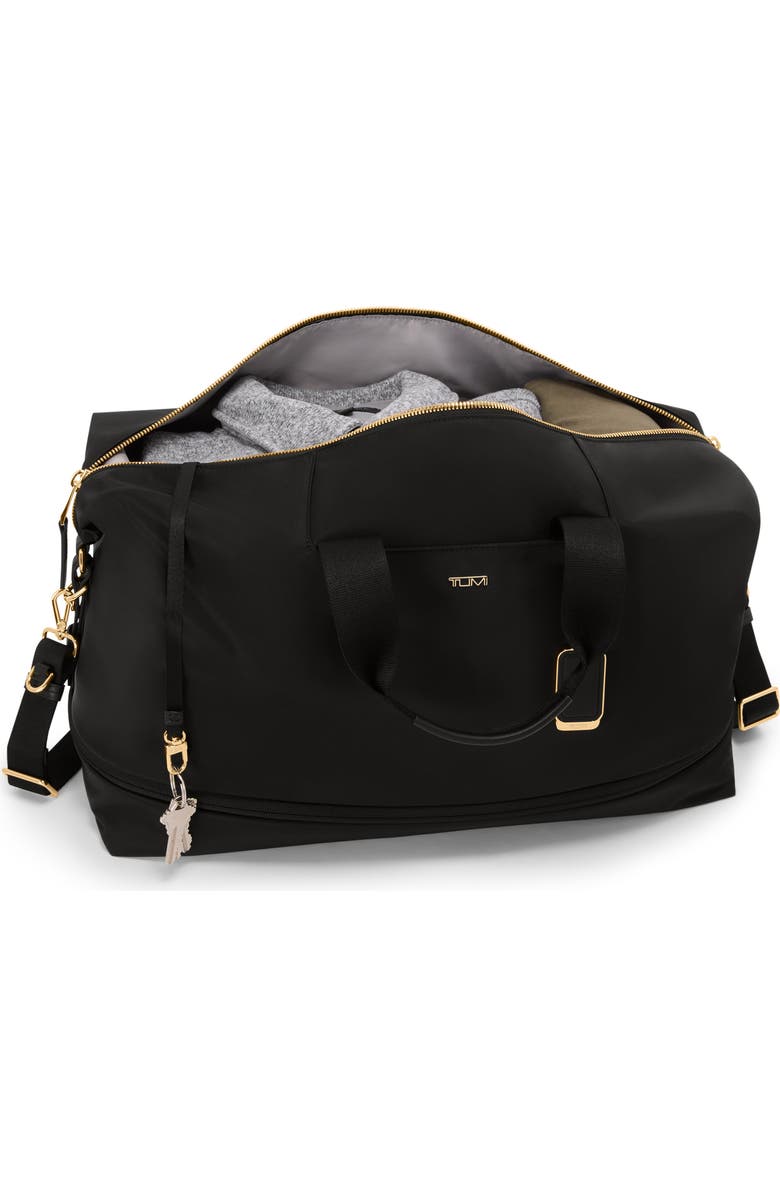 TUMI Rhys Expandable Duffel, Alternate, color, Black/ Gold