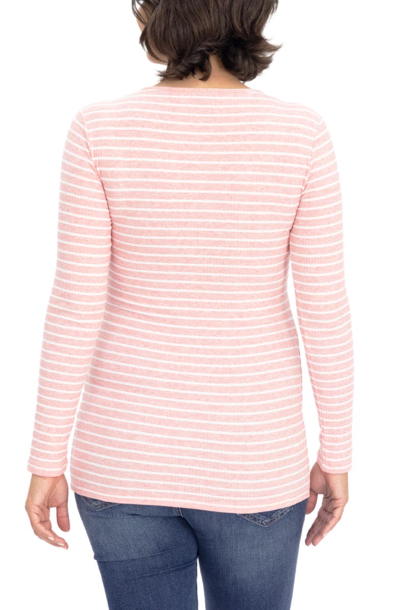 Angel Maternity Stripe Maternity/Nursing Top, Alternate, color,