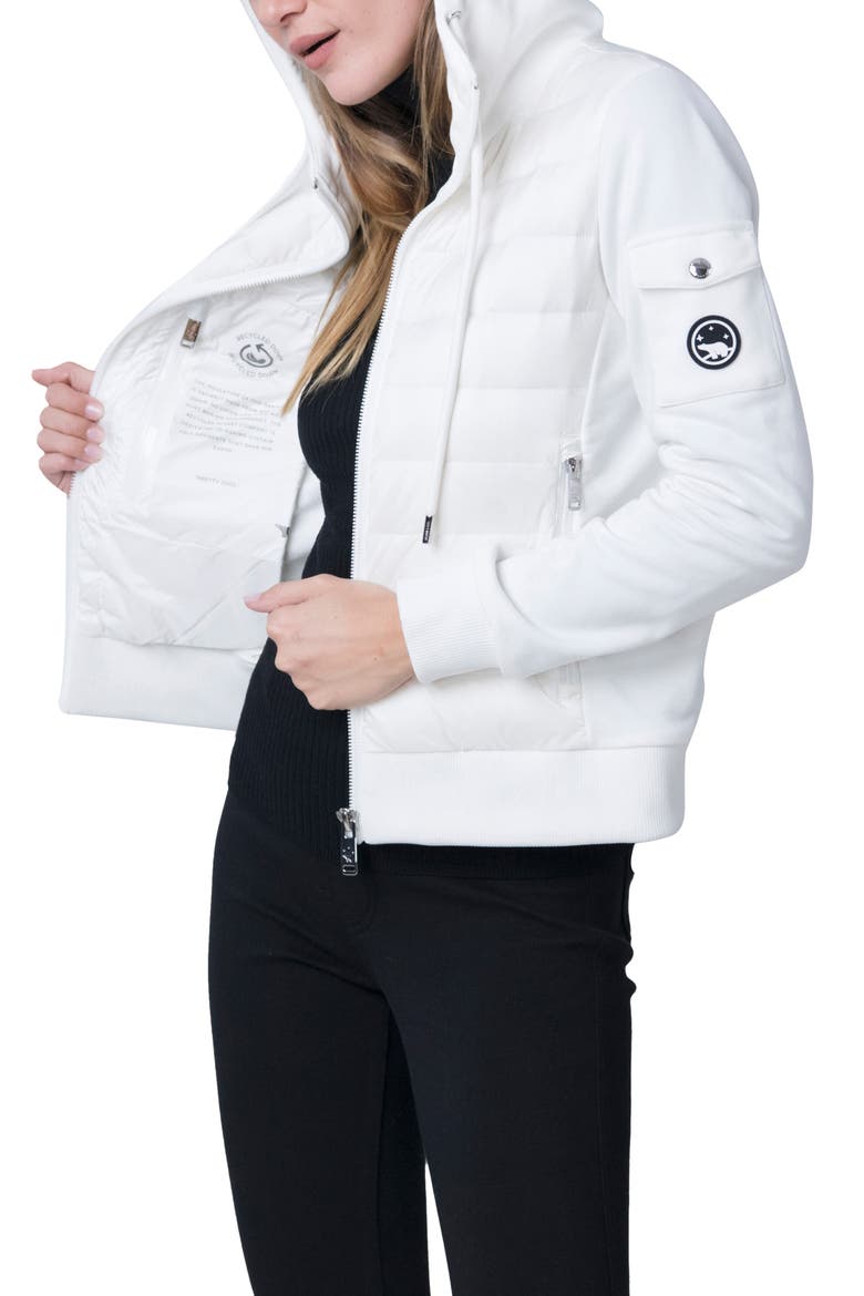 Luna Recycled Nylon Down Puffer Jacket, Alternate, color, WHITE