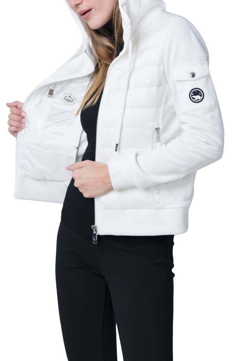 The Recycled Planet Company Luna Recycled Nylon Down Puffer Jacket, Alternate, color, White