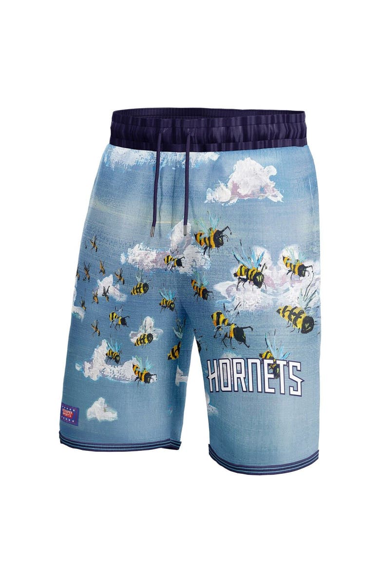 NBA X KIDSUPER Unisex NBA & KidSuper Studios by Fanatics Blue Charlotte Hornets Hometown Shorts, Alternate, color, Blue