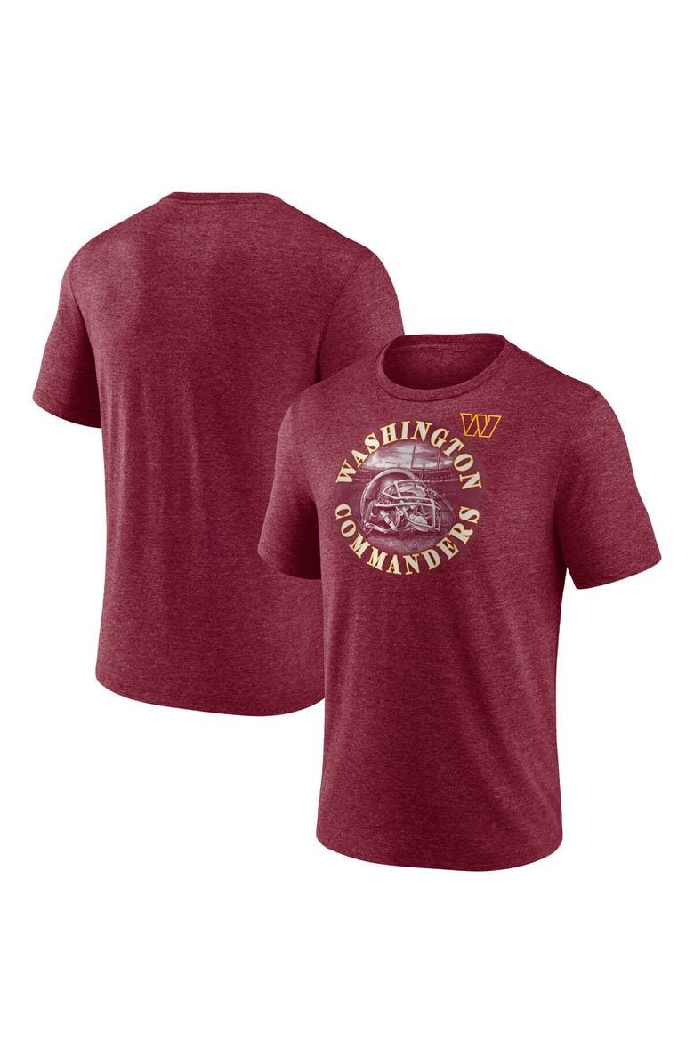 FANATICS Men's Fanatics Branded Heathered Burgundy Washington Commanders Sporting Chance Tri-Blend T-Shirt, Alternate, color, Burgundy