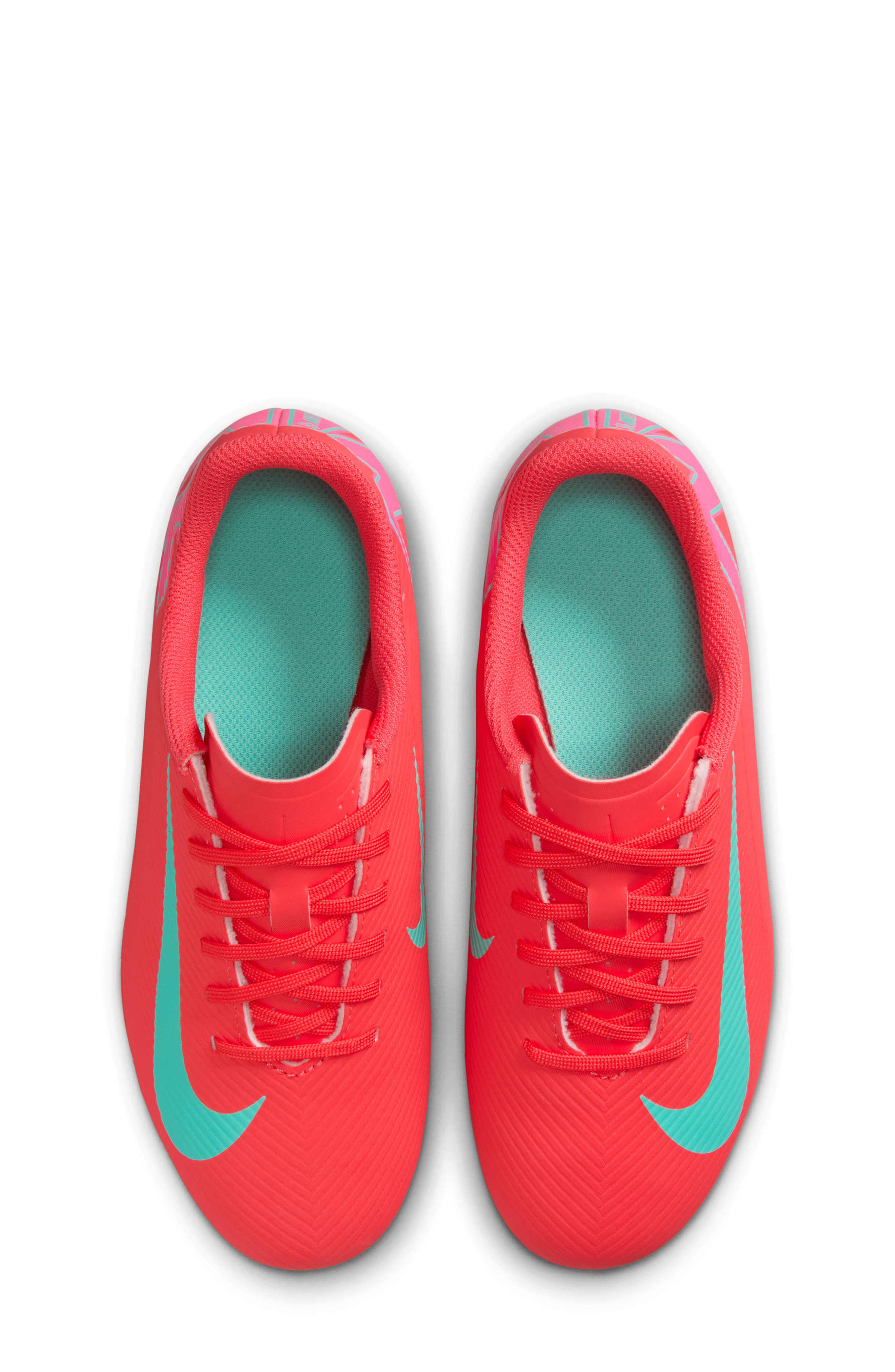 Nike Jr. Vapor 16 Club Soccer Cleat, Alternate, color, Ember Glow/ Aurora Green