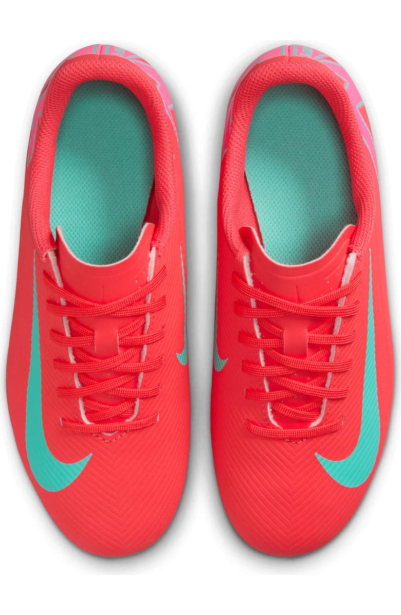 Nike Jr. Vapor 16 Club Soccer Cleat, Alternate, color, Ember Glow/ Aurora Green