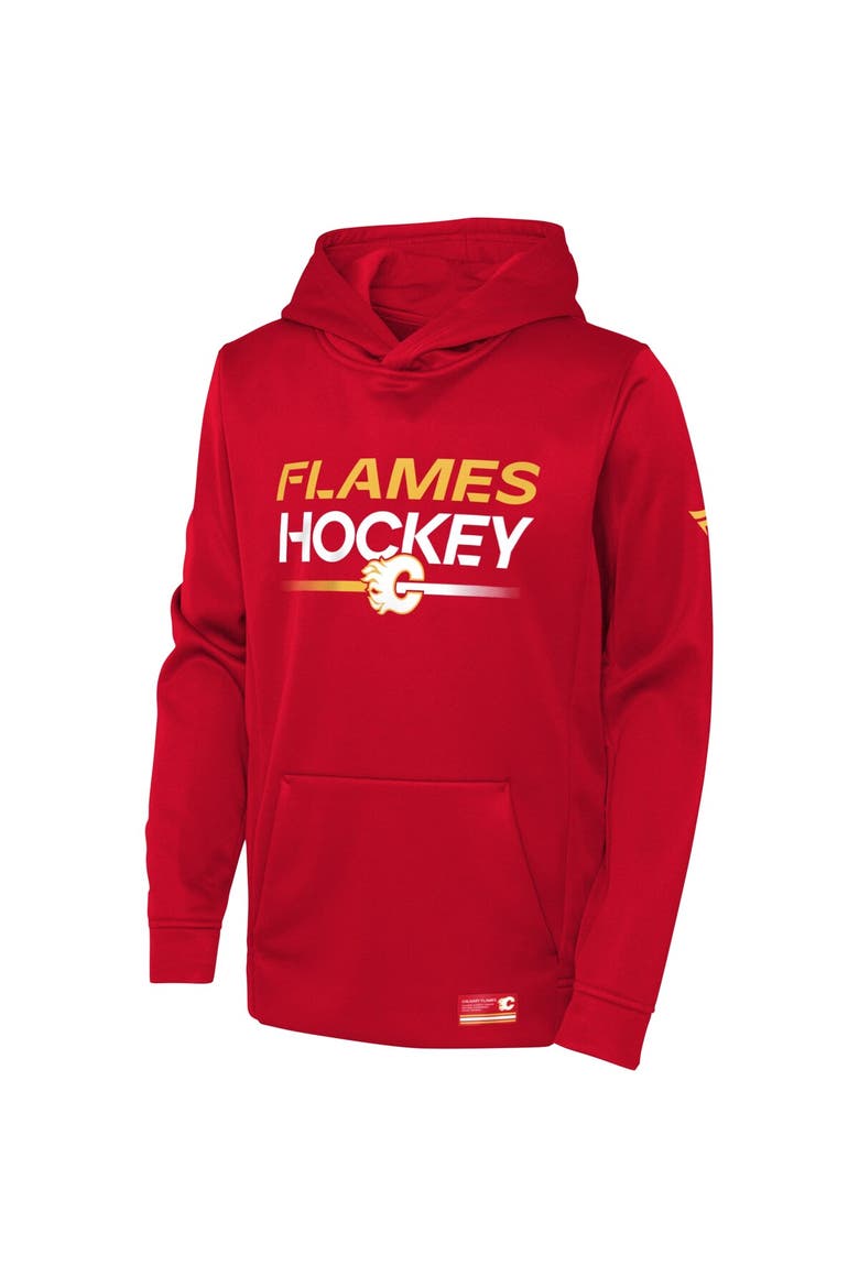 Youth Fanatics Branded Red Calgary Flames Authentic Pro Pullover Hoodie, Alternate, color, Red