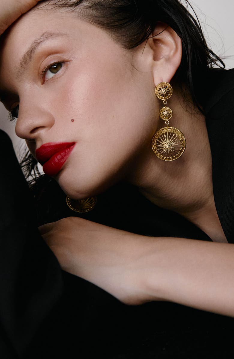 Freya Rose Turquoise Mountain Amira Earrings, Alternate, color, Gold