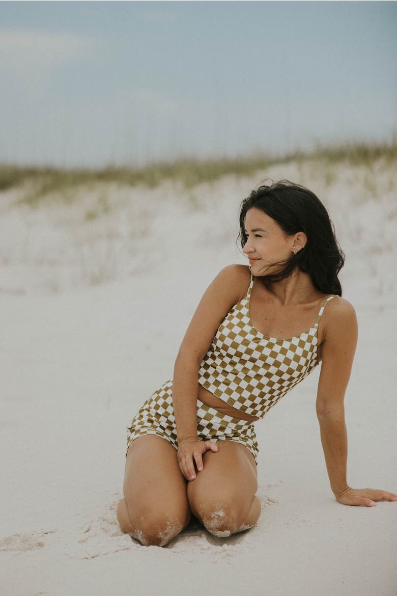 Myrtle Scoop Neck Tankini Top, Alternate, color, Green