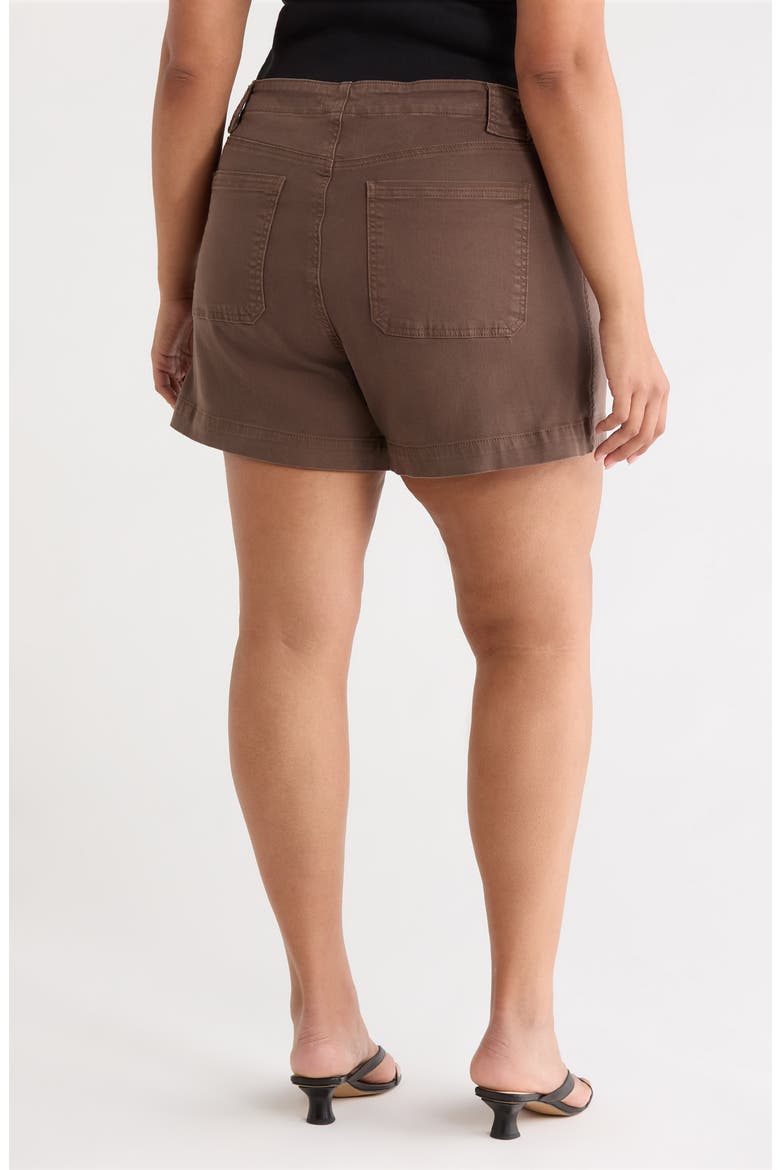 Jane High Waist Denim Utility Shorts, Alternate, color, CHOCOLATE