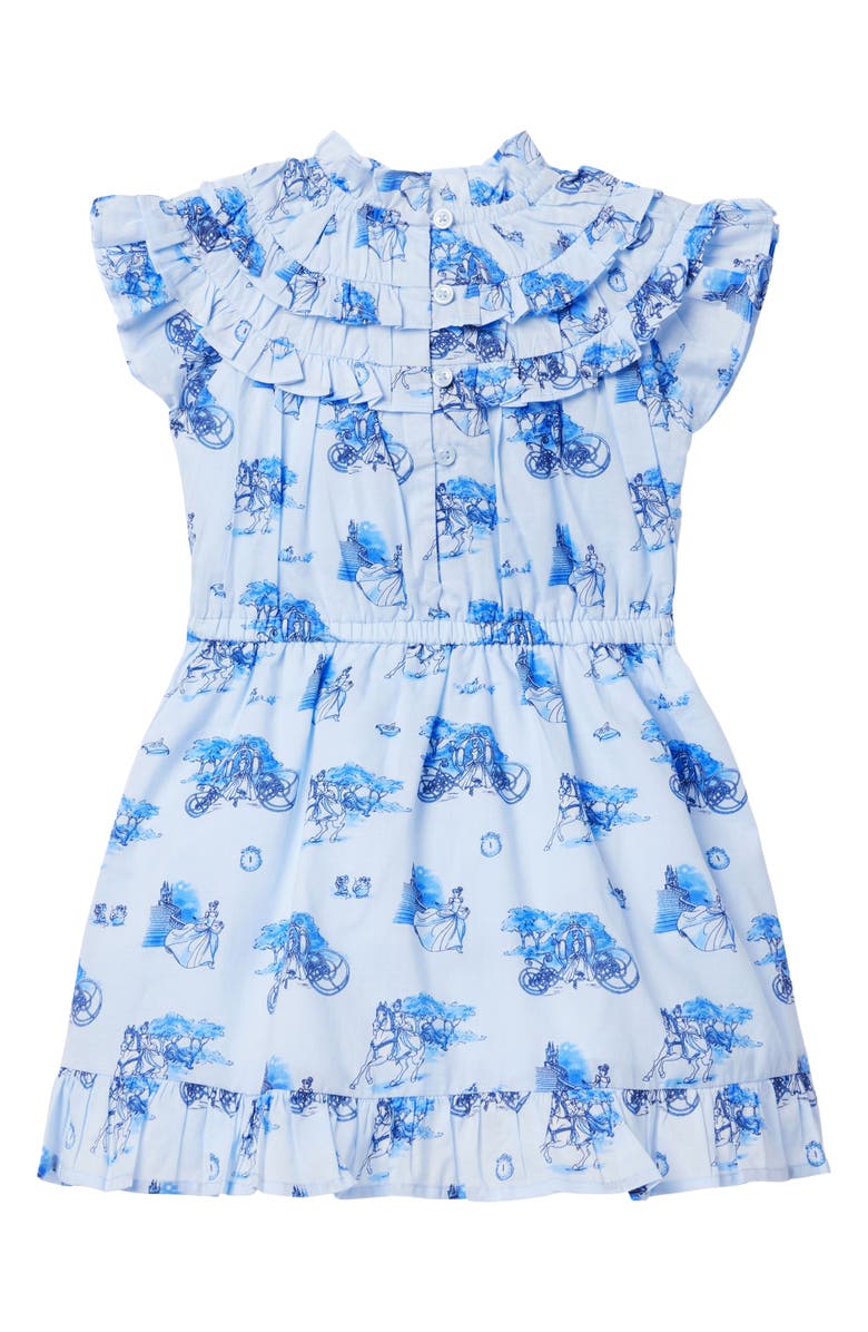 Janie and Jack x Disney Kids' Disney100 Cinderella Ruffle Cotton Dress, Alternate, color,