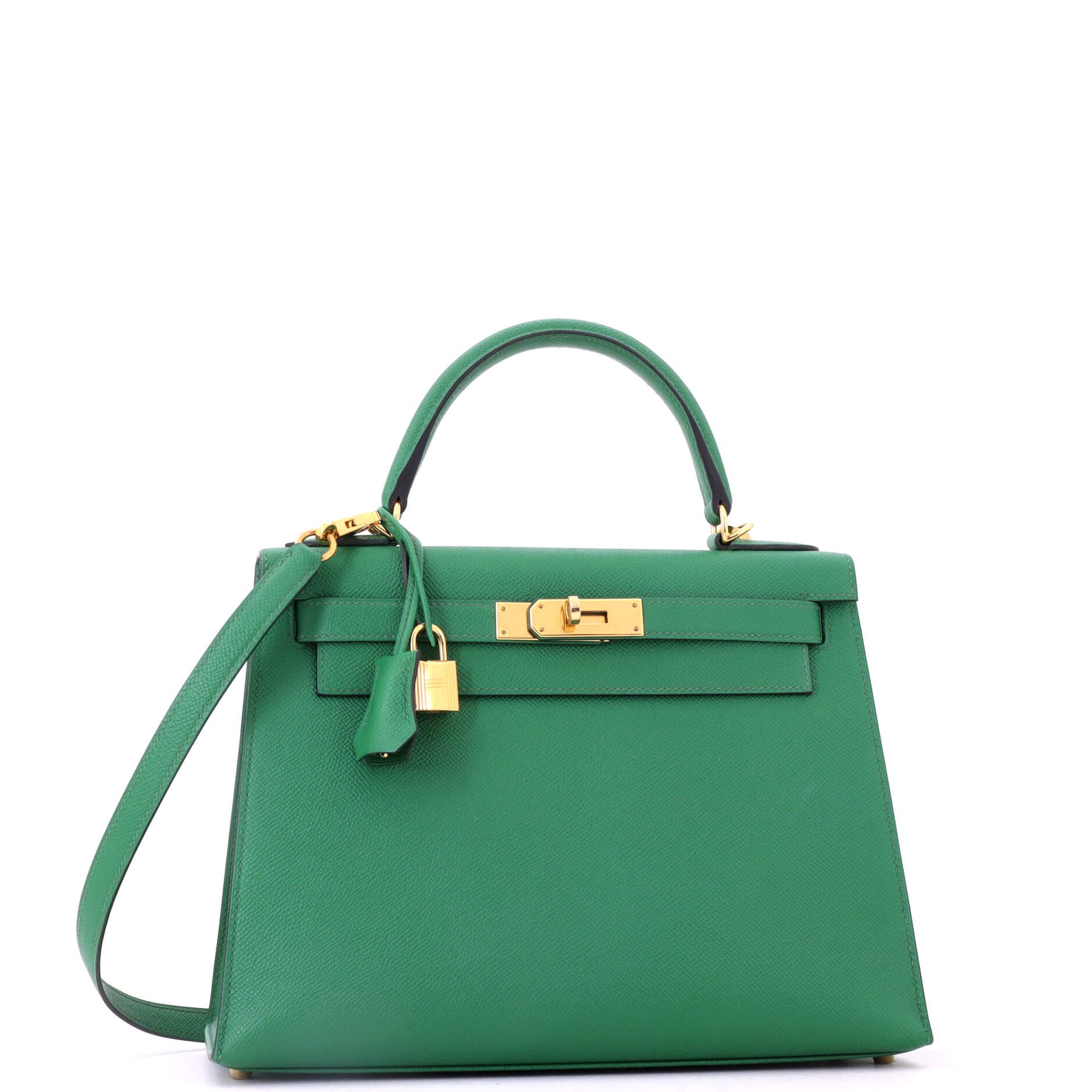 Pre-Owned Hermes Kelly Handbag Green Epsom with Gold Hardware 28, Alternate, color, Cactus