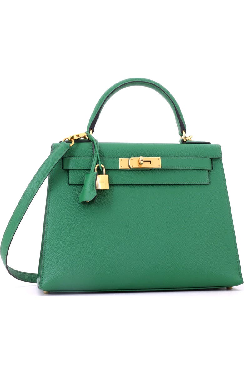 Pre-Owned Hermes Kelly Handbag Green Epsom with Gold Hardware 28, Alternate, color, Cactus