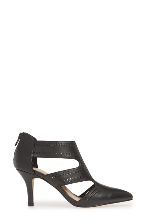 Bella Vita Hope Perforated Cage Pointed Toe Pump In Black