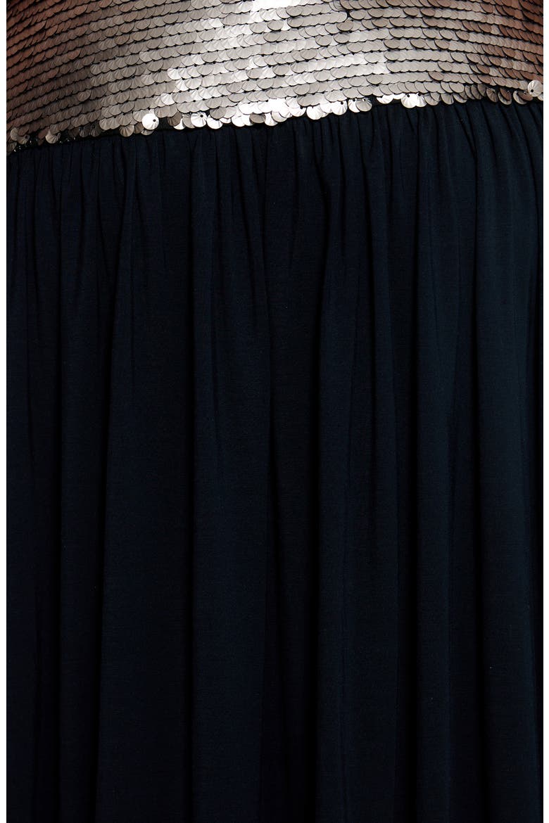 Oryx Sequin Maxi Dress, Alternate, color, BLACK