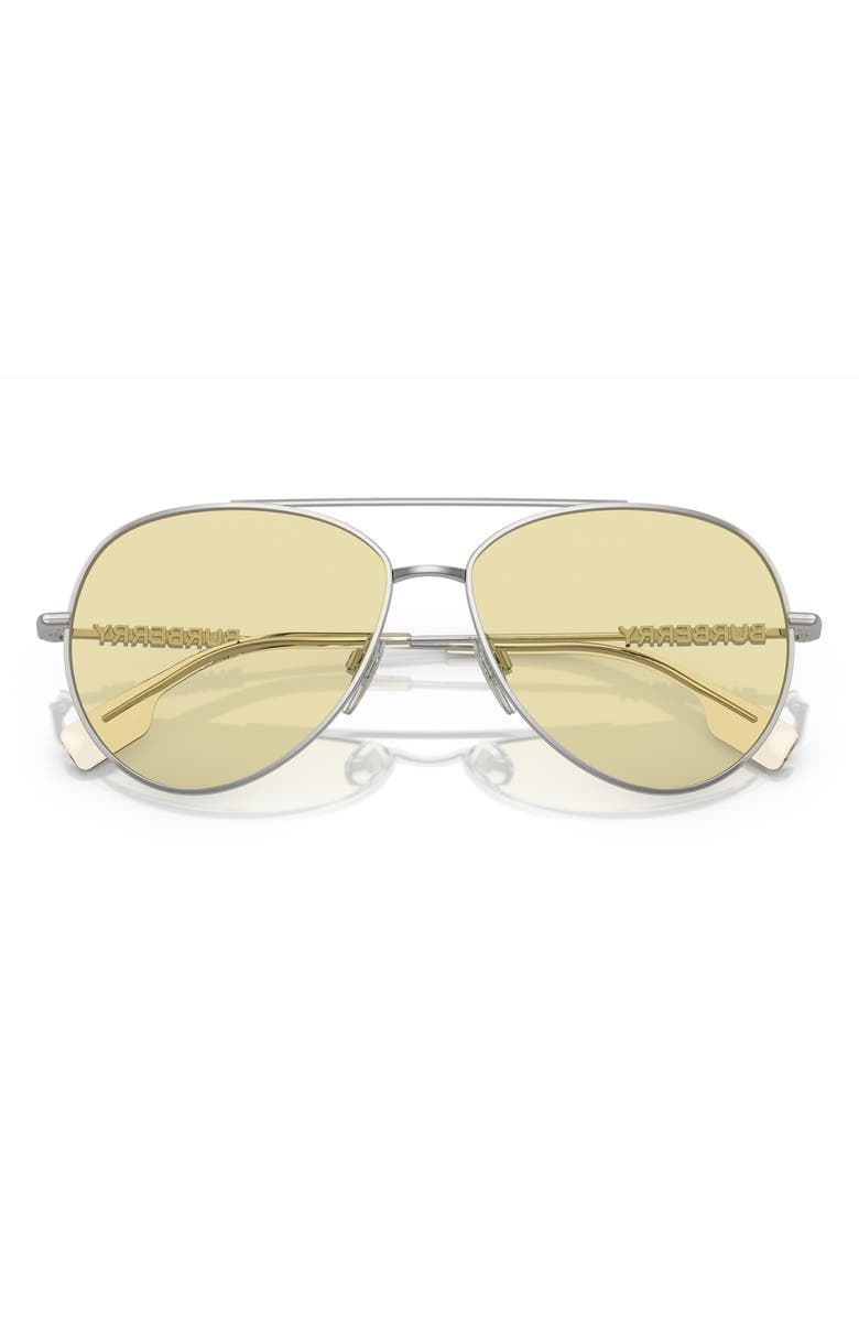 Burberry 58mm Polarized Aviator Sunglasses, Alternate, color,