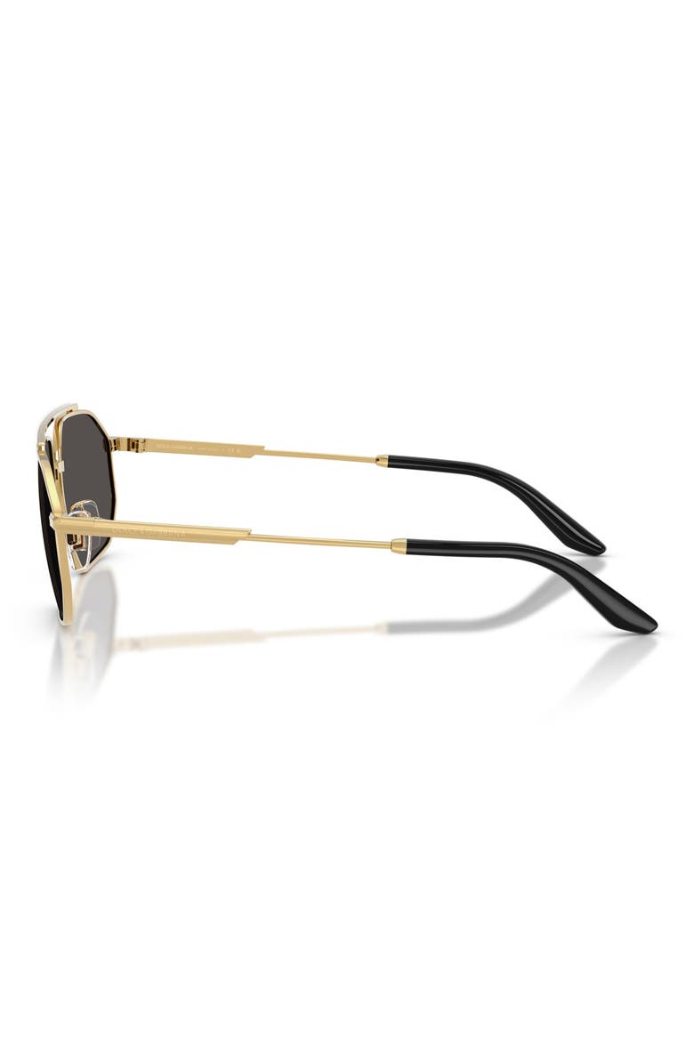 59mm Pilot Sunglasses, Alternate, color, GOLD/ SILVER / DARK GREY