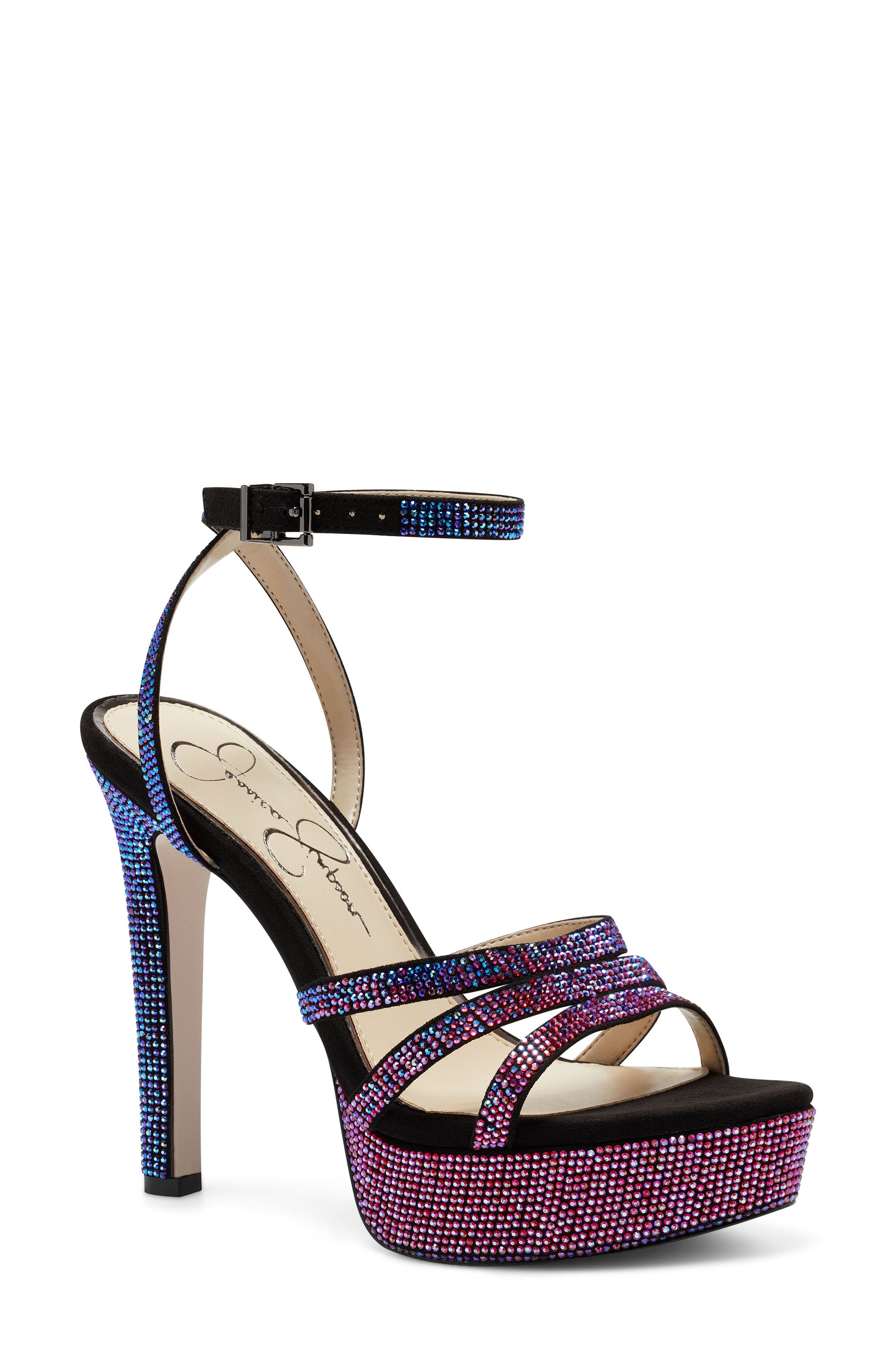 Balina Platform Sandal, Main, color, BLACK/AMETHY