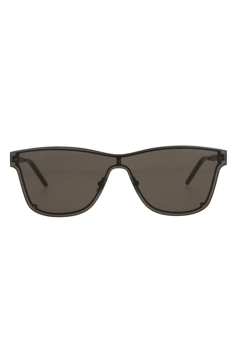 Saint Laurent 99mm Shield Sunglasses, Main, color, 