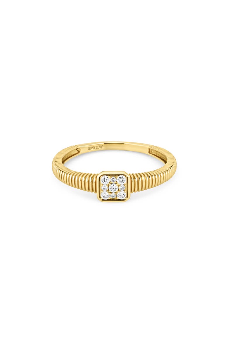 Mika 18k Gold Diamond Stackable Ring, Alternate, color, 18KY