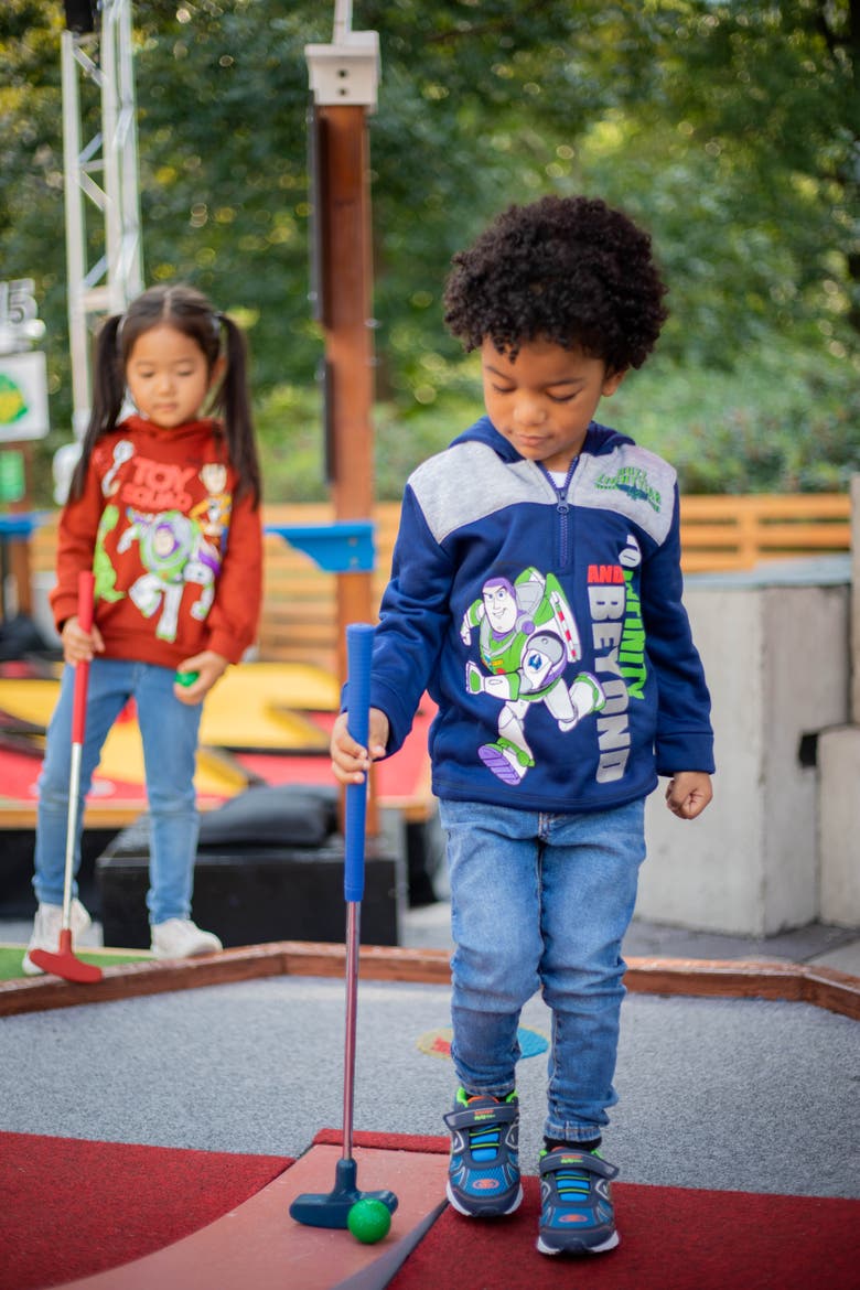 Toy Story Fleece Quarter-Zip Hooded Sweatshirt, Alternate, color, Navy Buzz Lightyear