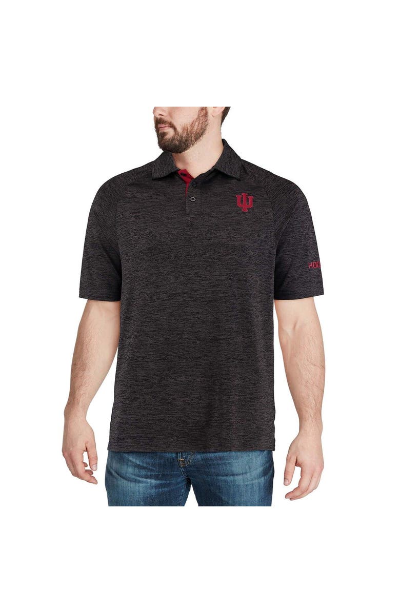 COLOSSEUM Men's Colosseum Black Indiana Hoosiers Down Swing Polo, Alternate, color,