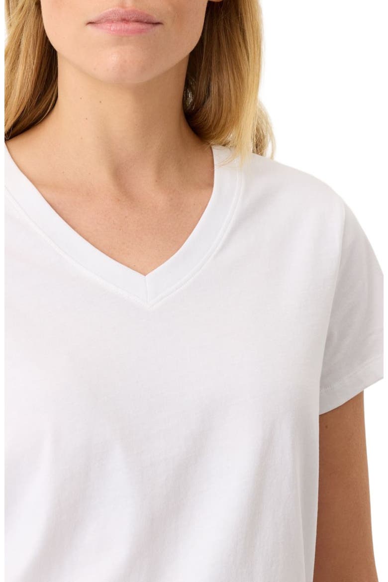 Organic Cotton Softspun Essential V-Neck Tee, Alternate, color, White