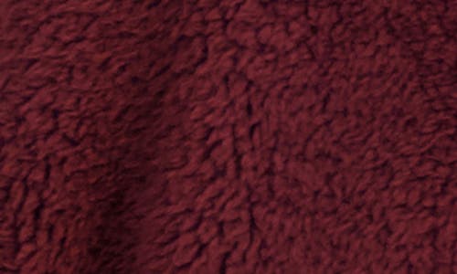 Lucky Brand Faux Shearling Zip Front Vest In Burgundy