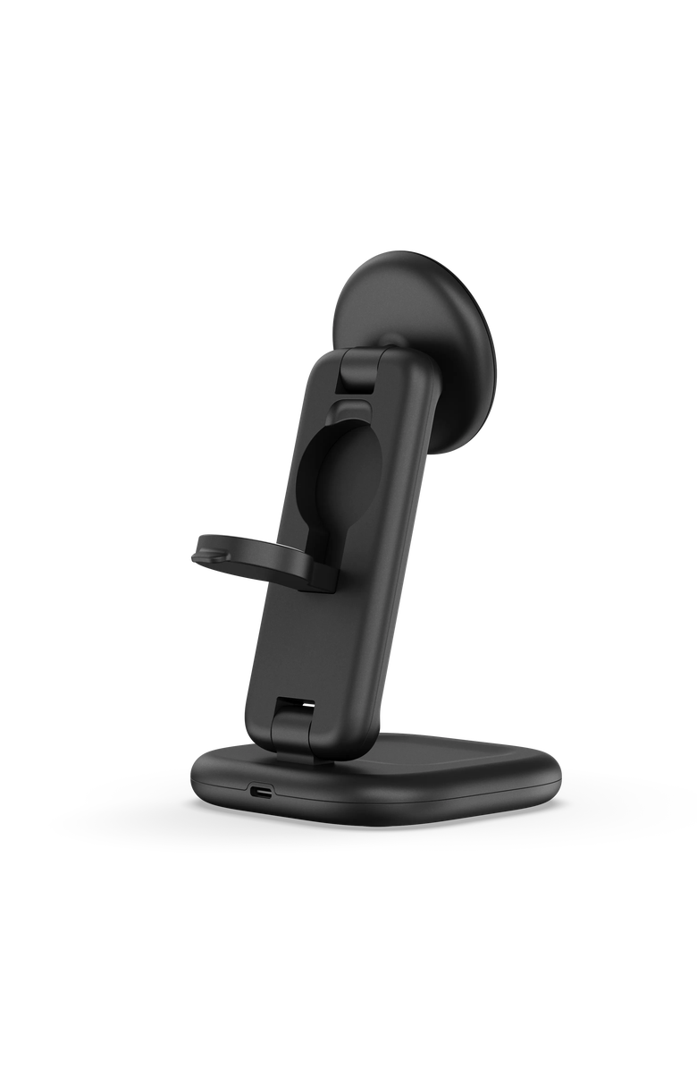 Satechi 3 in 1 Foldable Wireless Charging Stand with Qi2 25W, Alternate, color, Space Black