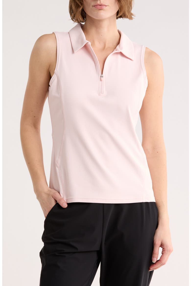 Replay Half Zip Polo Tank, Main, color, PINK CRYSTAL