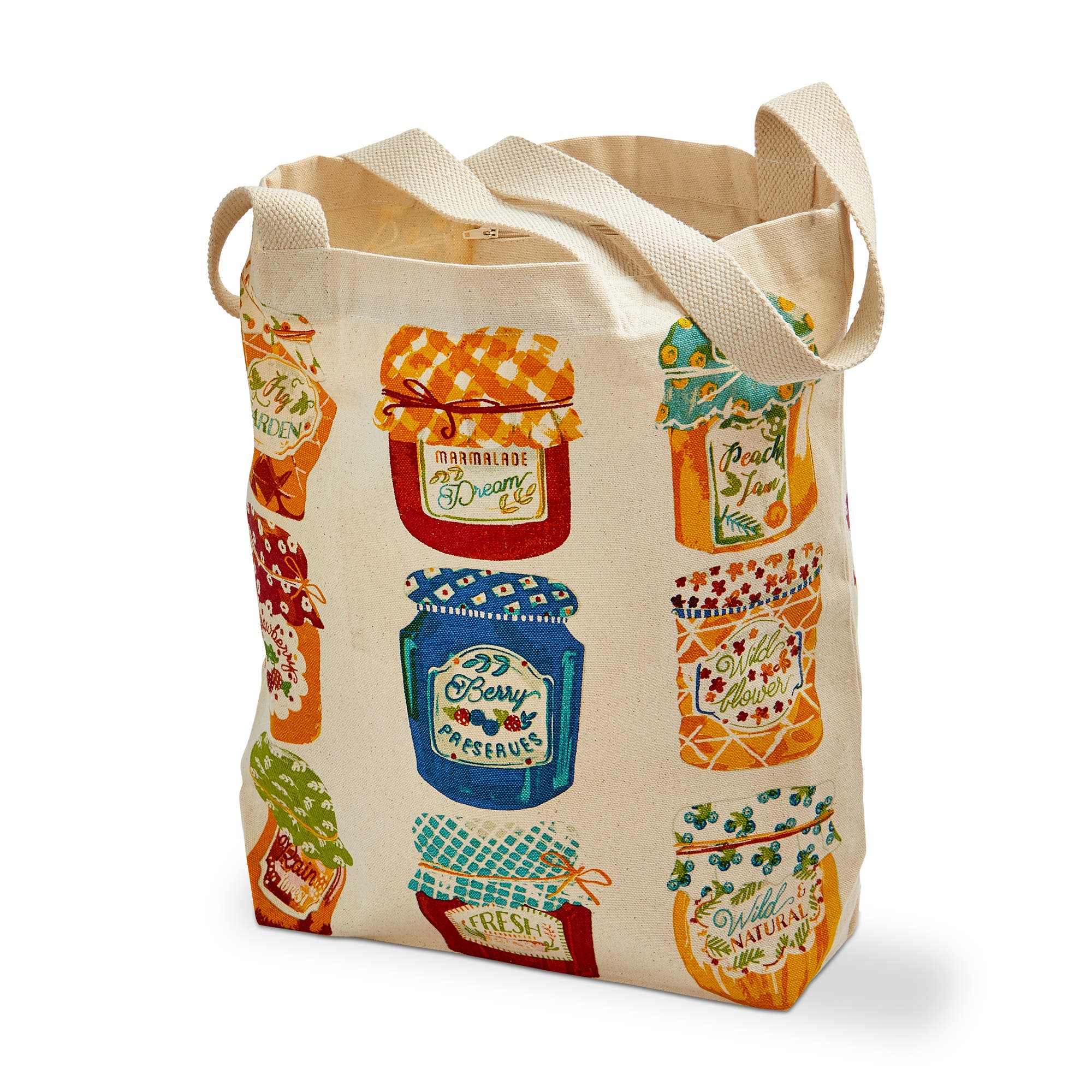 tag Jam Jar Tote Multi Cotton Summer, Main, color, Multicolored