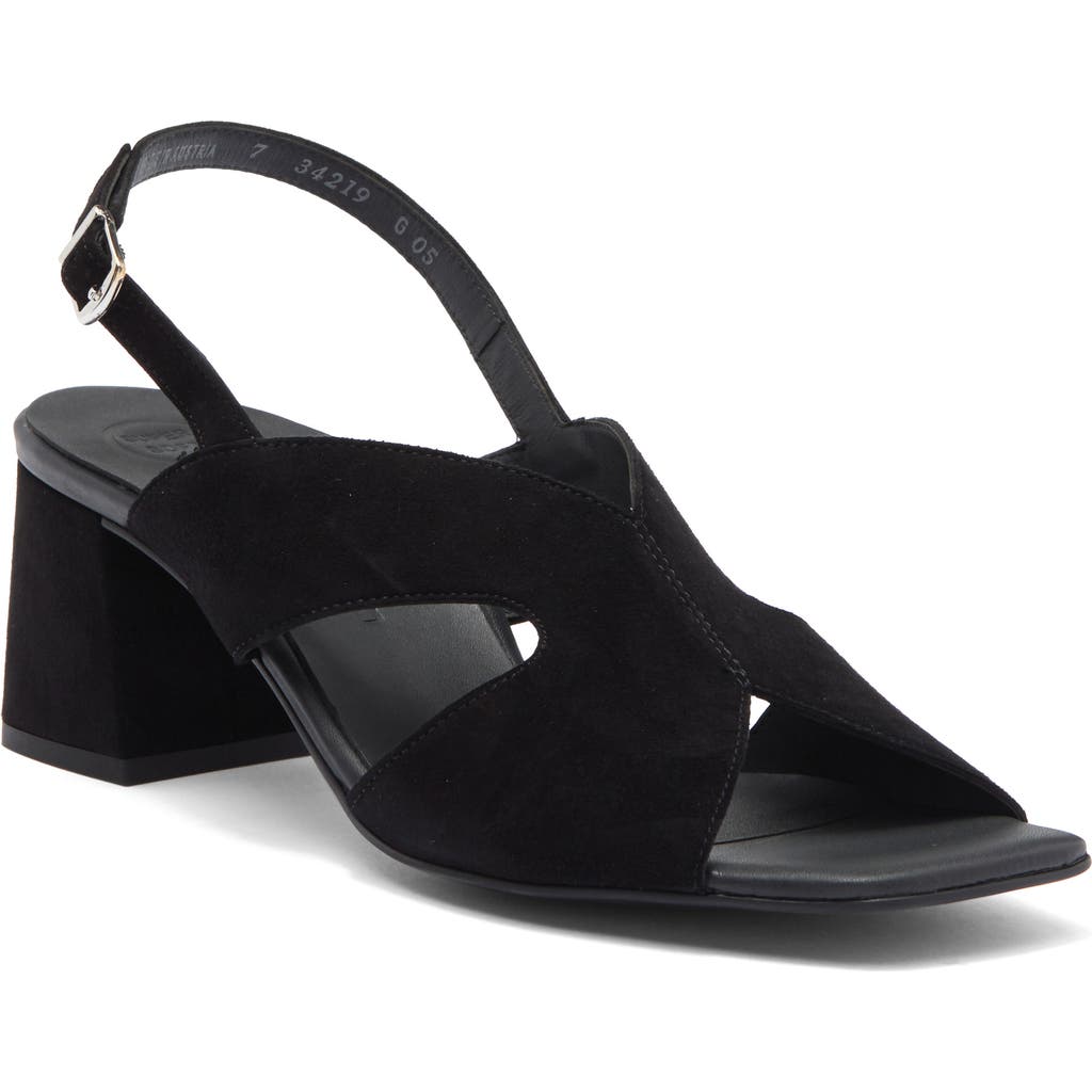 Paul Green Verona Slingback Sandal In Black Suede