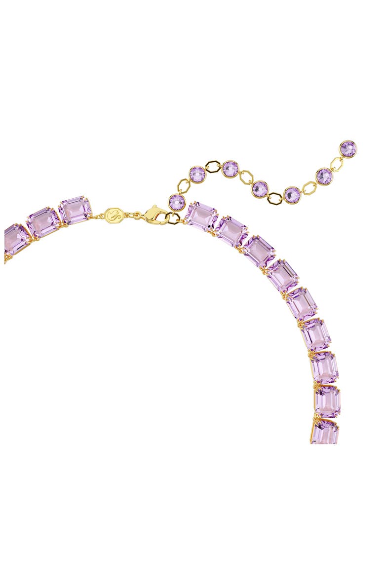 Millenia Crystal Tennis Necklace, Alternate, color, PURPLE