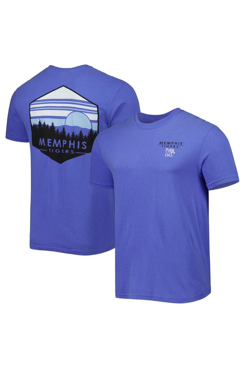 Men's Blue Memphis Tigers Landscape Shield T-Shirt, Main, color, Blue