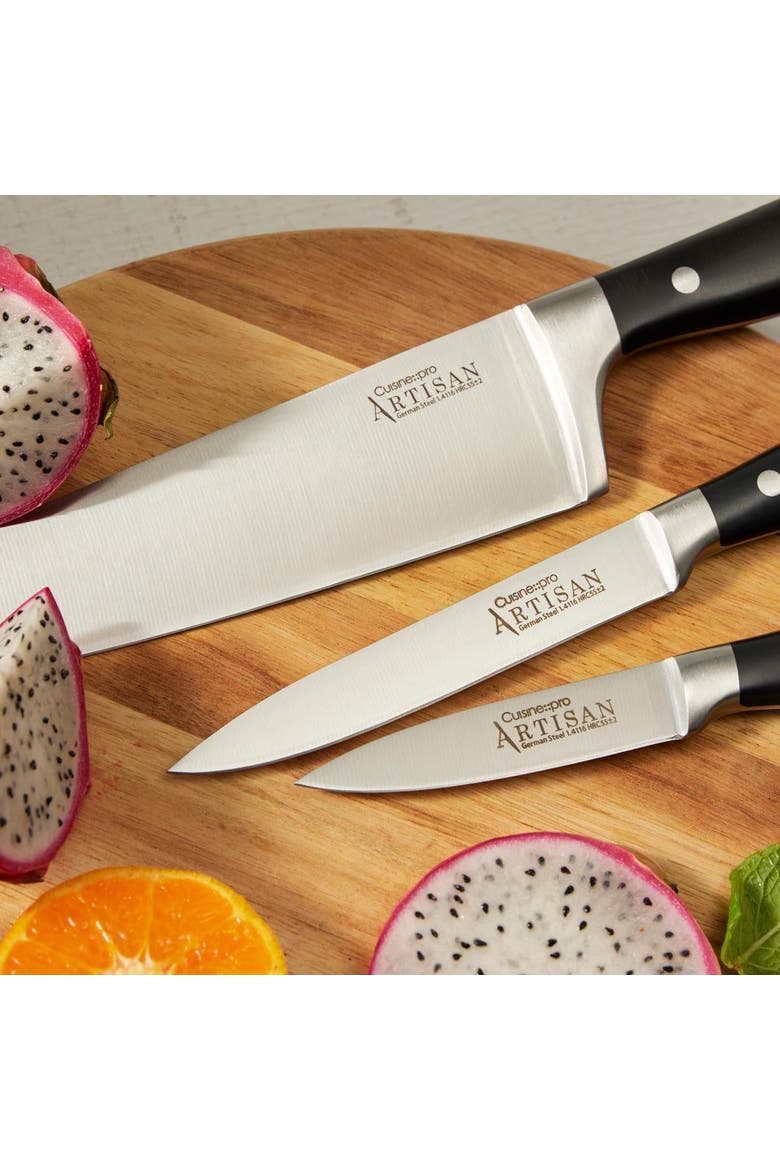 ARTISAN Stahl 6-Piece knife block, Alternate, color, Black