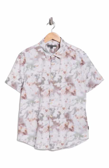 John Varvatos Sean Abstract Woodland Print Short Sleeve Modal Button-Up Shirt