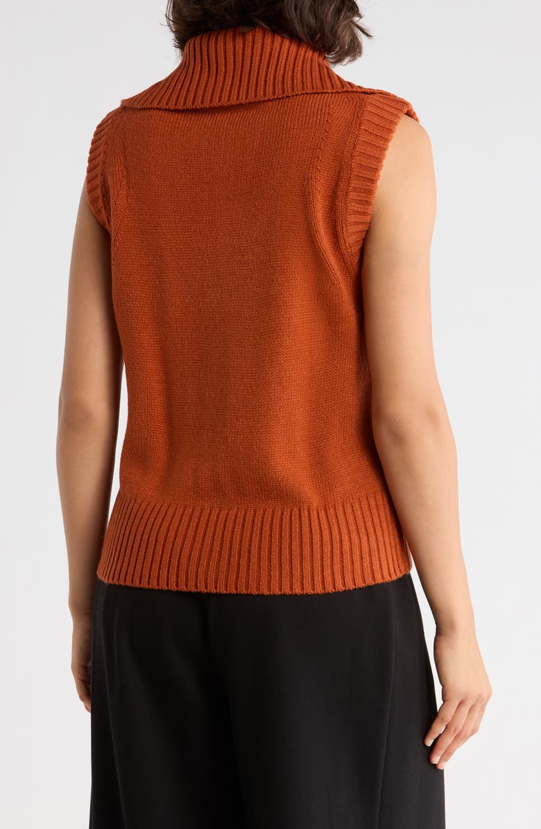 Democracy Half Zip Sweater Vest, Alternate, color, Autumn Leaf