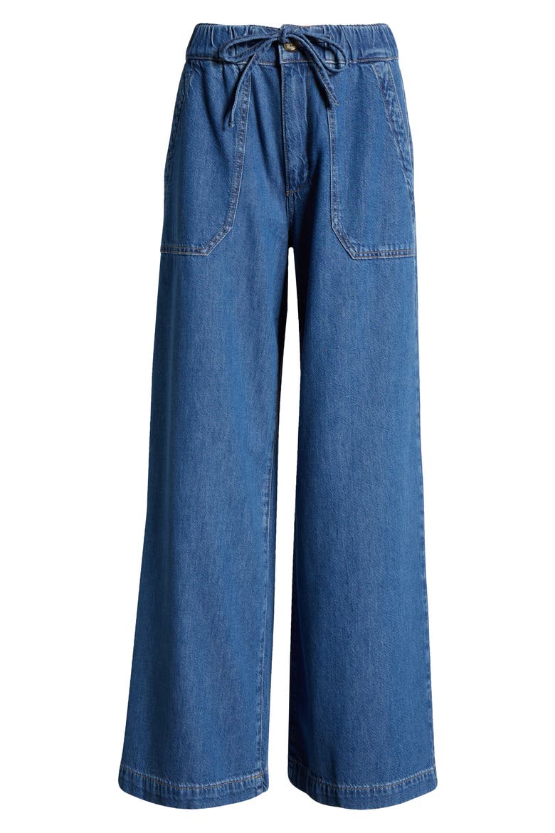 Rumi Wide Leg Drawstring Jeans, Alternate, color, NIMES
